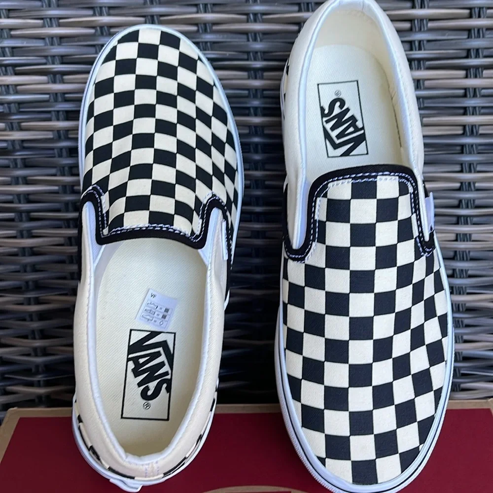 Vans WMNS Classic Slip-On Stackf Checkerboard Black/Classi VN0A7Q5RTYQ Platforms